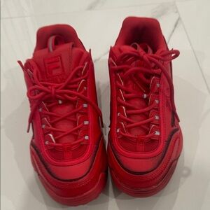 Fila Bold Red Athletic Shoes